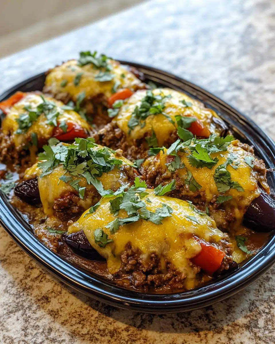 Final dish - Sizzling Baked Beef Chiles Rellenos Casserole Delight