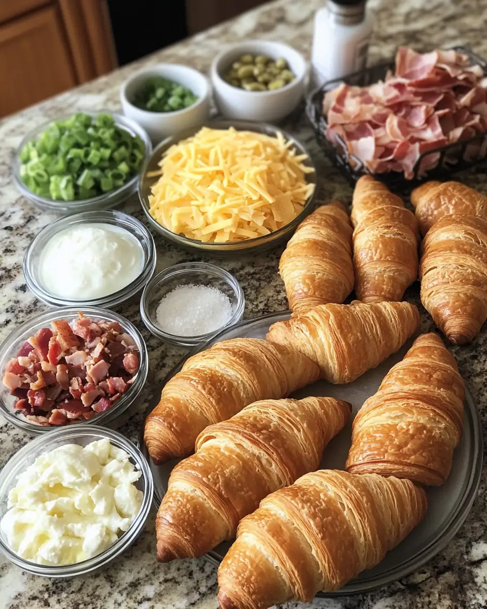 Rise and Shine with Delicious Baked Breakfast Croissant Boats 4 Ingredients for Rise and Shine with Delicious Baked Breakfast Croissant Boats