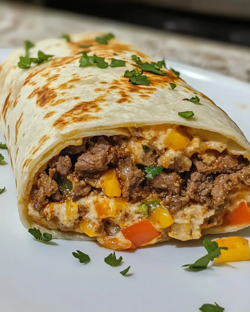 Final dish - Unveiling the Ultimate Beefy Melt Burrito Experience