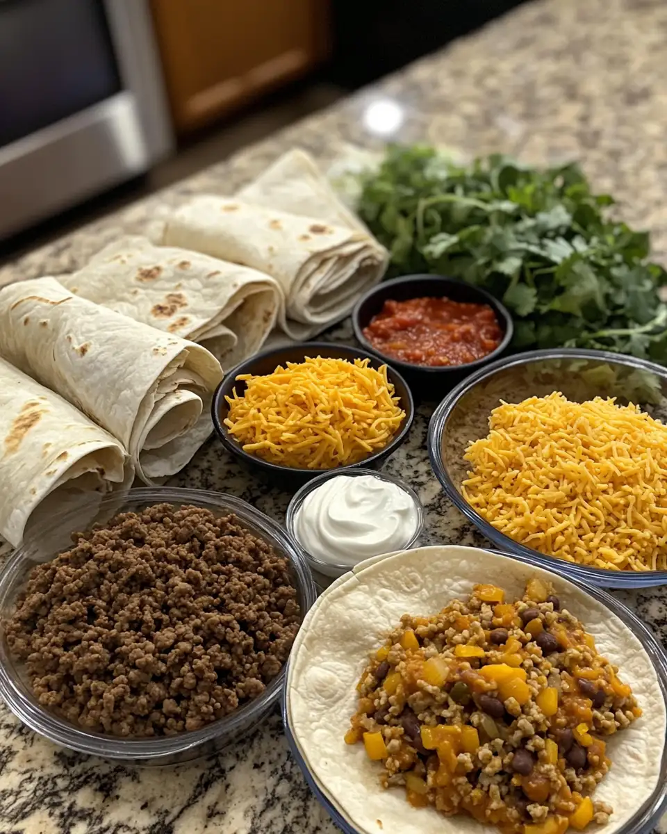 Ingredients for Unveiling the Ultimate Beefy Melt Burrito Experience