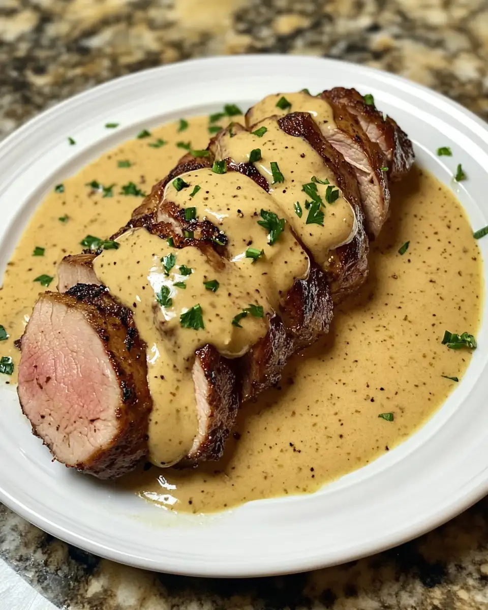 Final dish - Unleash Flavor with the Best-Ever Pork Tenderloin and Dijon Cream Sauce