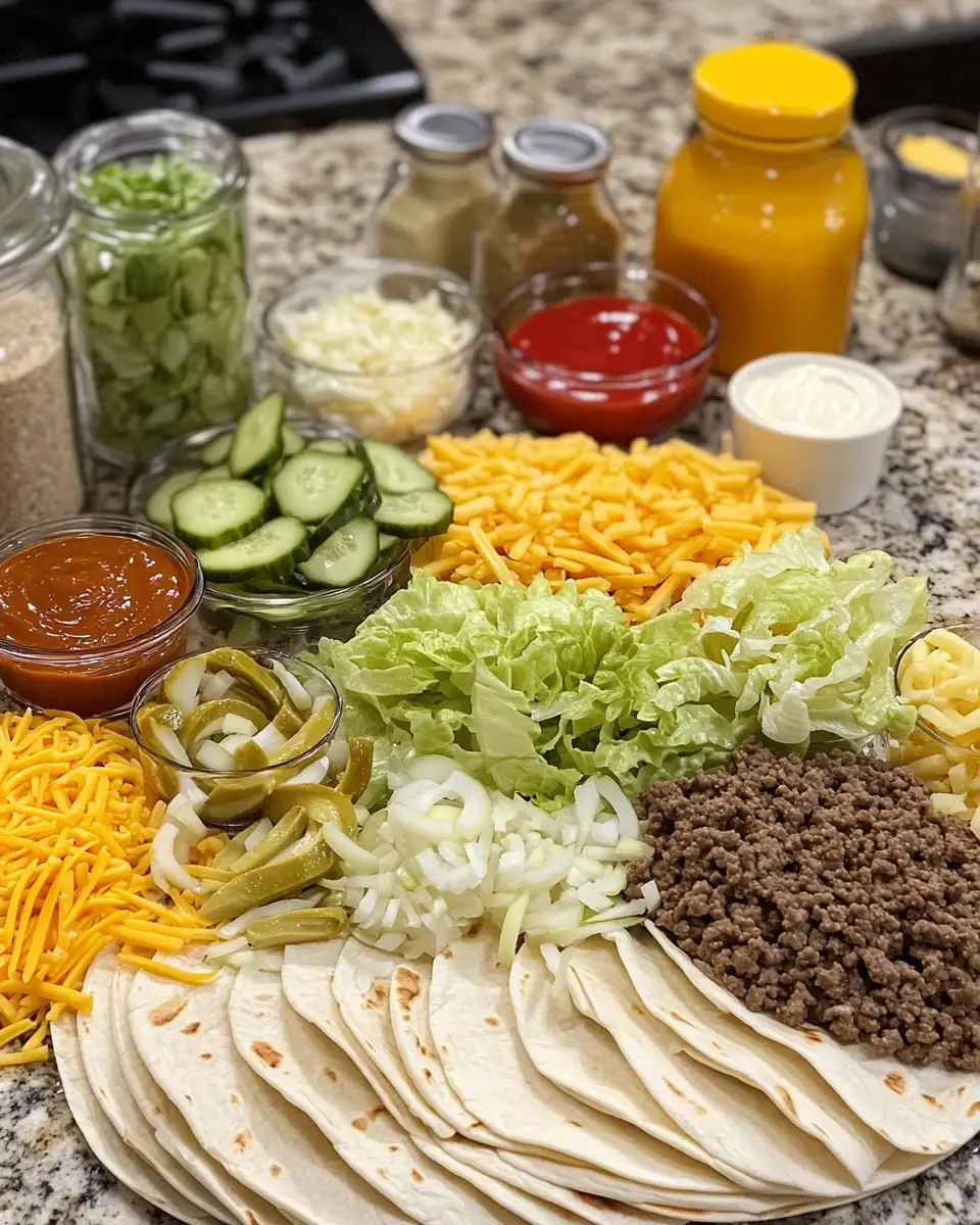 Ingredients for Unwrap the Magic: Big Mac Wraps with Special Sauce