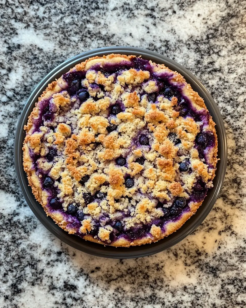 Final dish - Indulge in the Ultimate Blueberry Cream Cheese Crumb Cake Delight