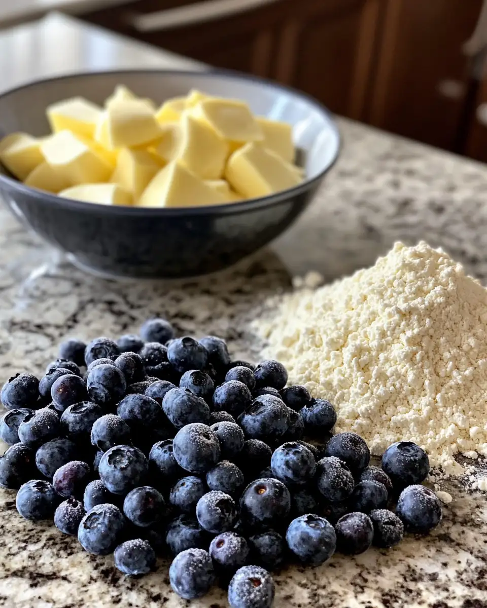 Ingredients for Indulge in the Ultimate Blueberry Cream Cheese Crumb Cake Delight