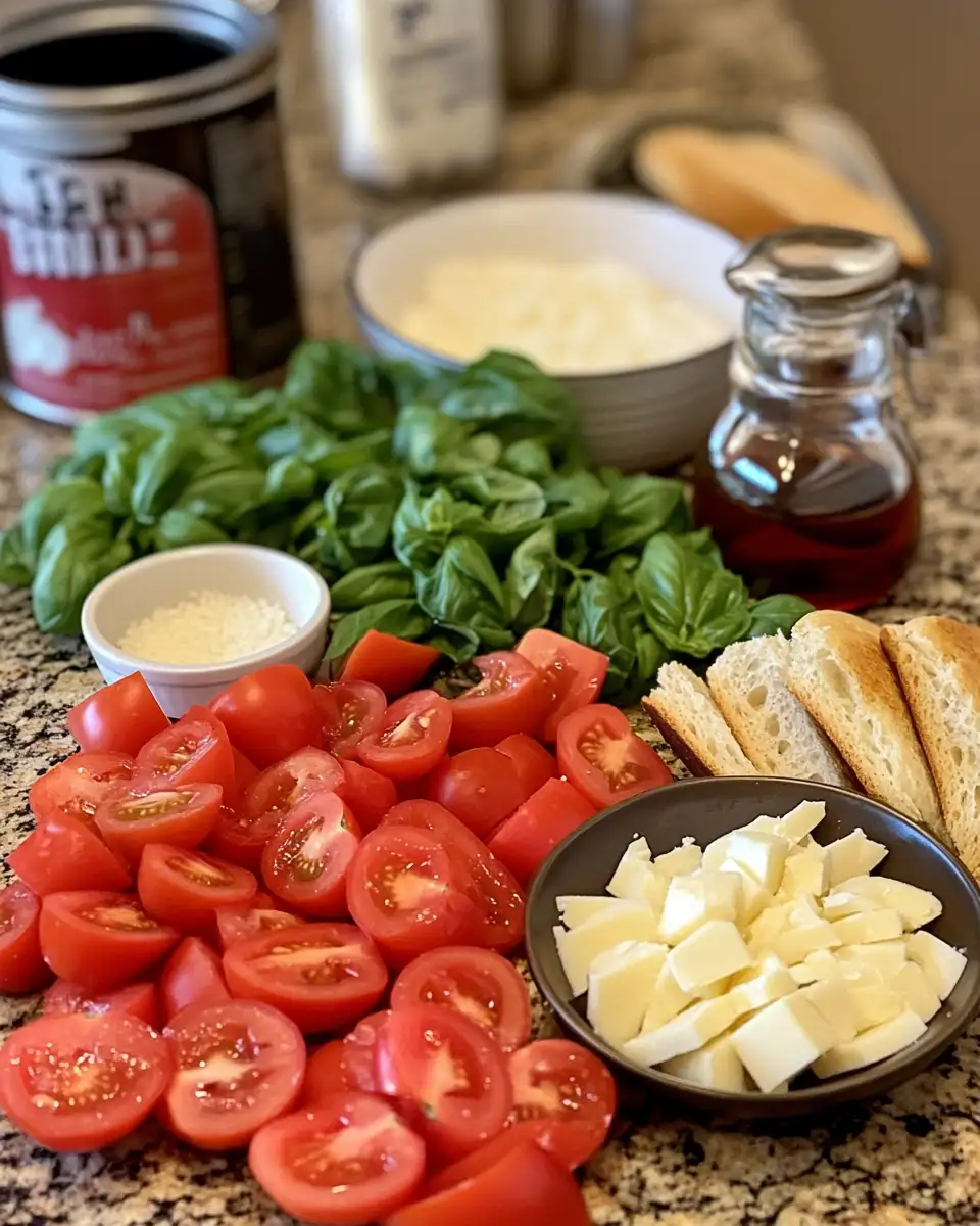 Ingredients for Bruschetta Dip Bliss Transform Your Snack Game