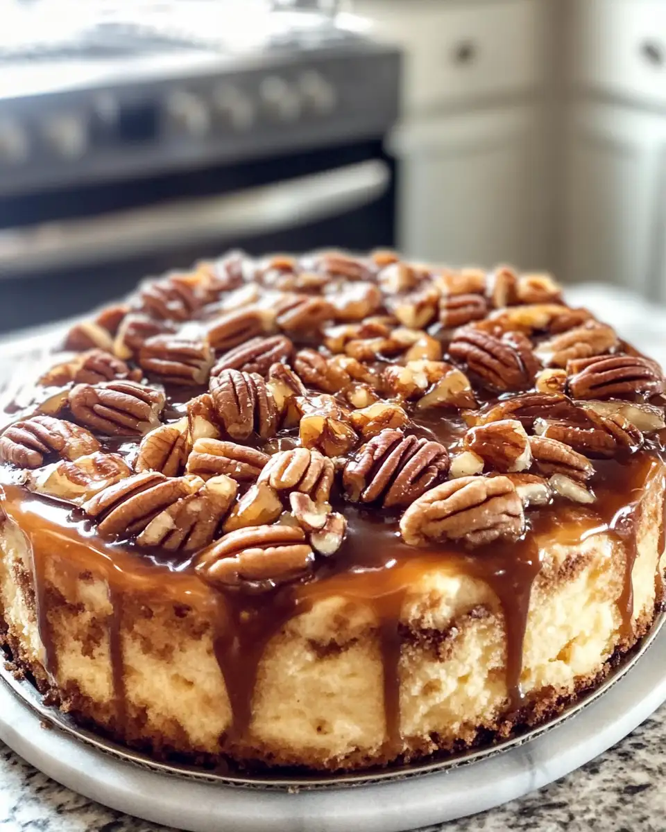 Final dish - Irresistibly Indulgent: Dive into the Decadence of Butter Pecan Praline Poke Cake