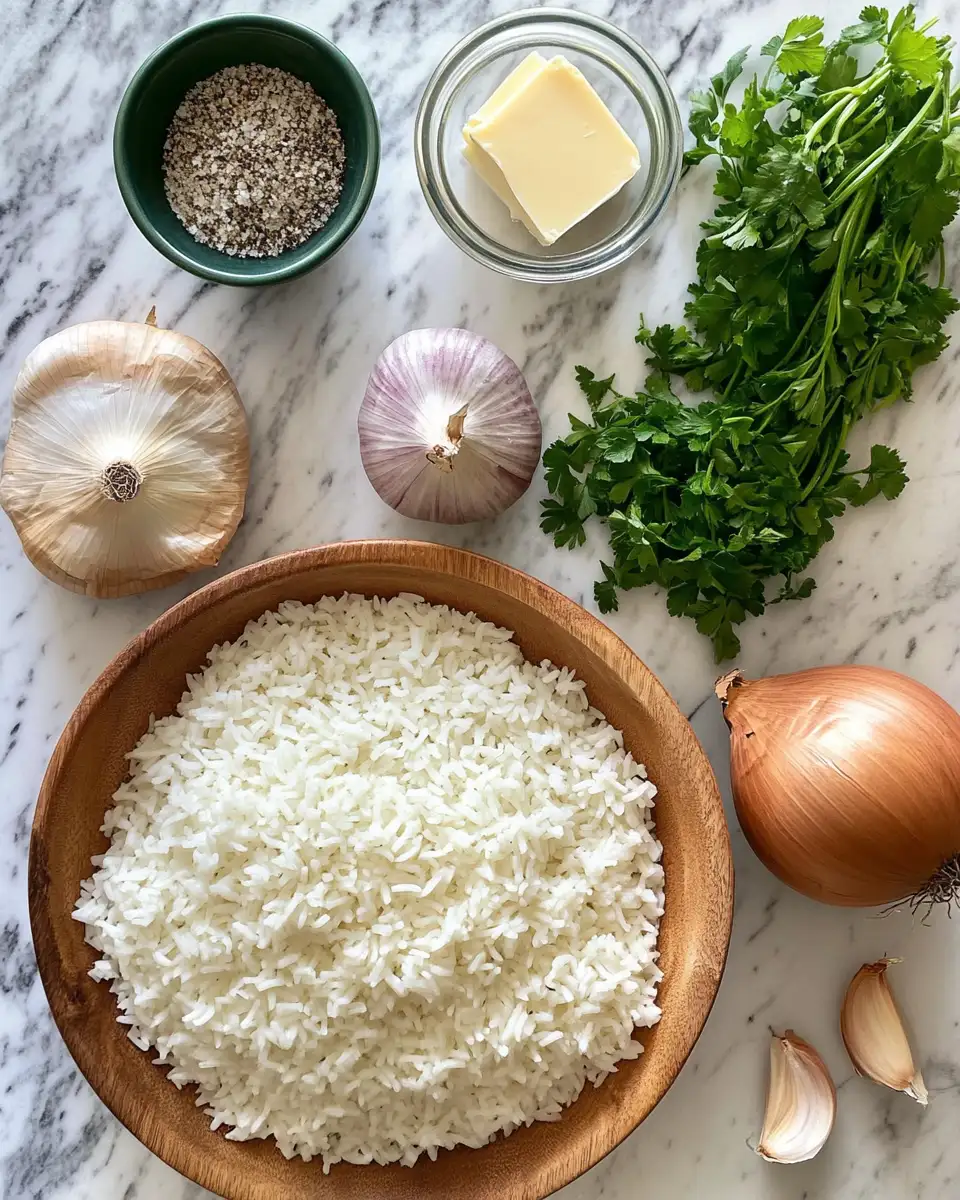 Ingredients for Irresistible Buttery Onion Rice: The Perfect Side Dish Elevation