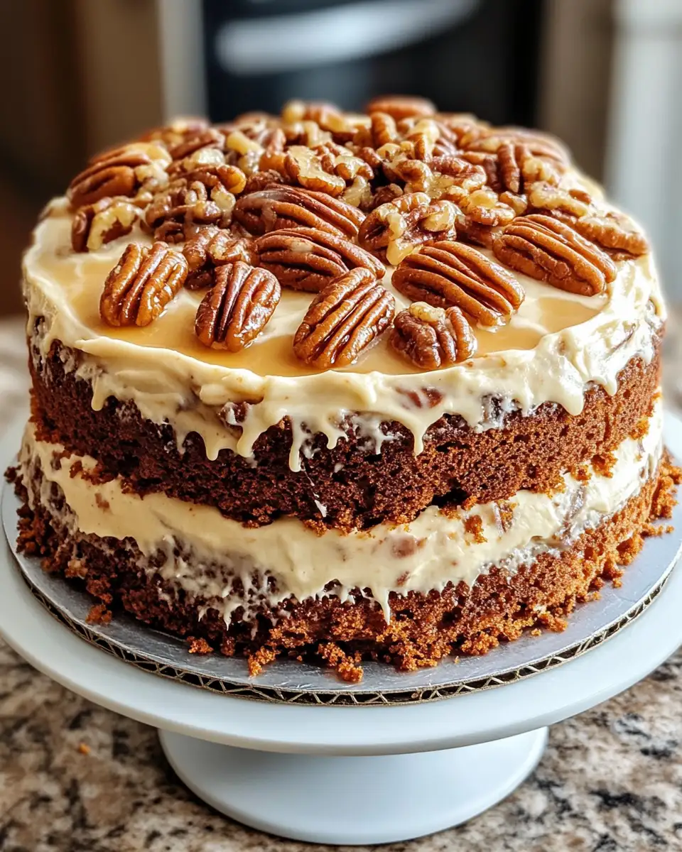 Indulge in the Ultimate Caramel Pecan Carrot Heaven Cake Delight 6 Final dish - Indulge in the Ultimate Caramel Pecan Carrot Heaven Cake Delight