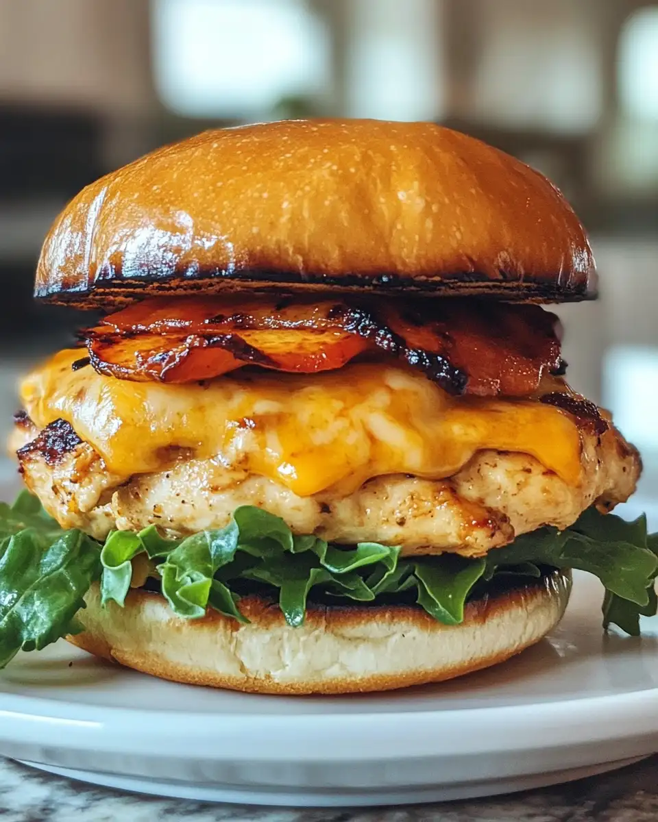 Final dish - Sizzling Cheddar Ranch Chicken Burgers That Will Transform Your BBQ