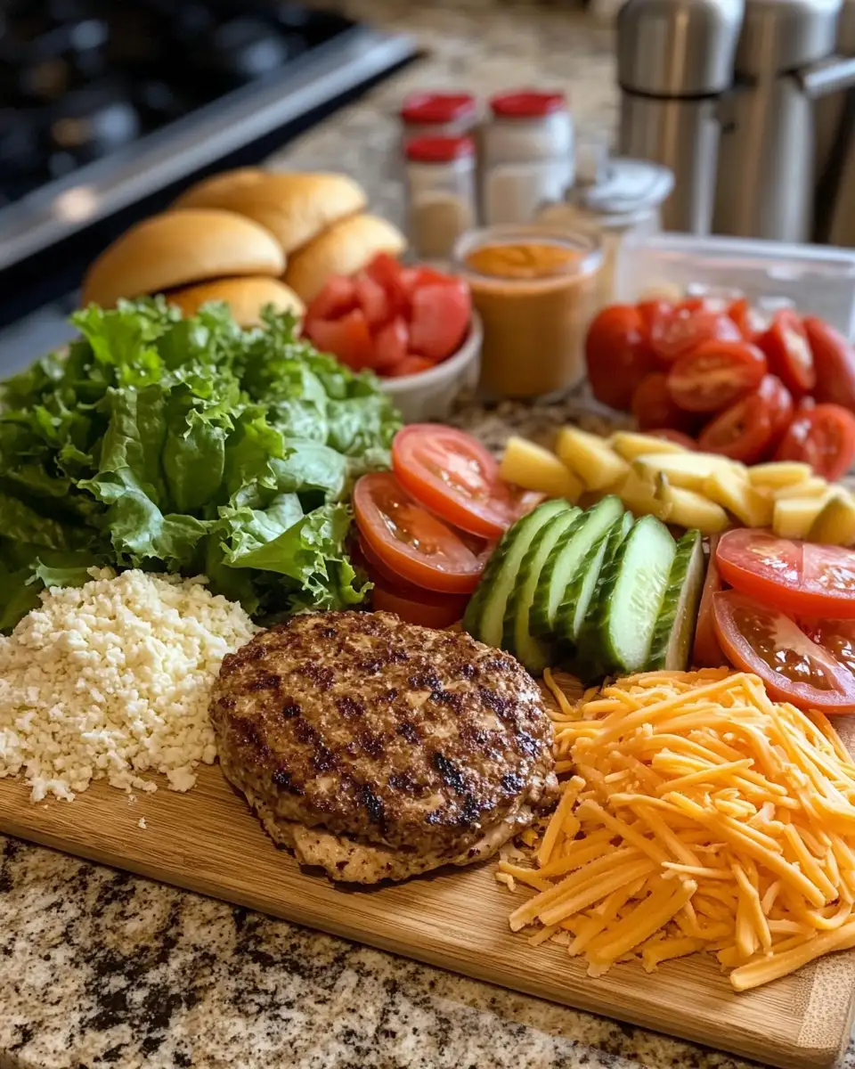 Ingredients for Sizzling Cheddar Ranch Chicken Burgers That Will Transform Your BBQ