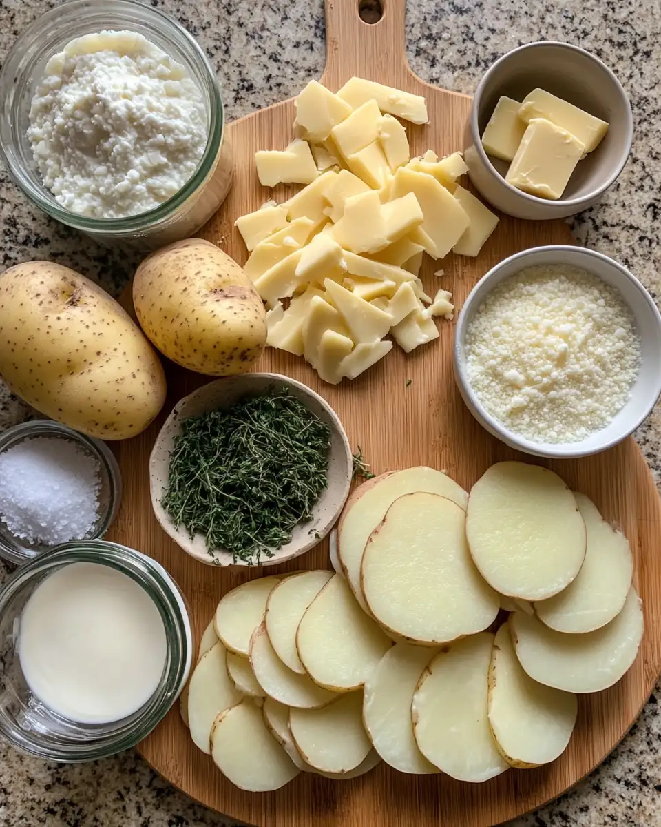 Ingredients for Decadent Cheese Herb Potato Gratin: The Ultimate Side Dish Upgrade