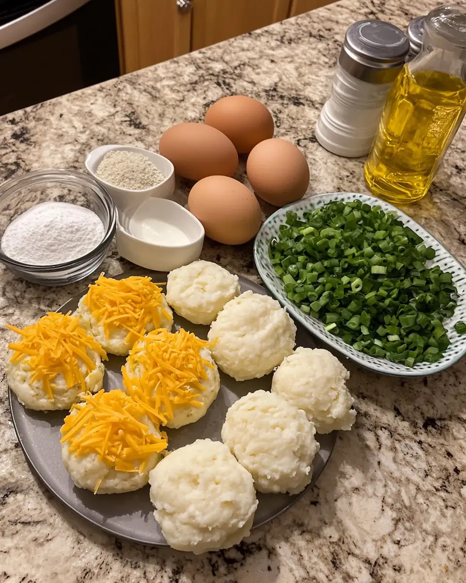 Irresistibly Fluffy: Discover the Magic of Cheesy Mashed Potato Puffs 4 Ingredients for Irresistibly Fluffy: Discover the Magic of Cheesy Mashed Potato Puffs