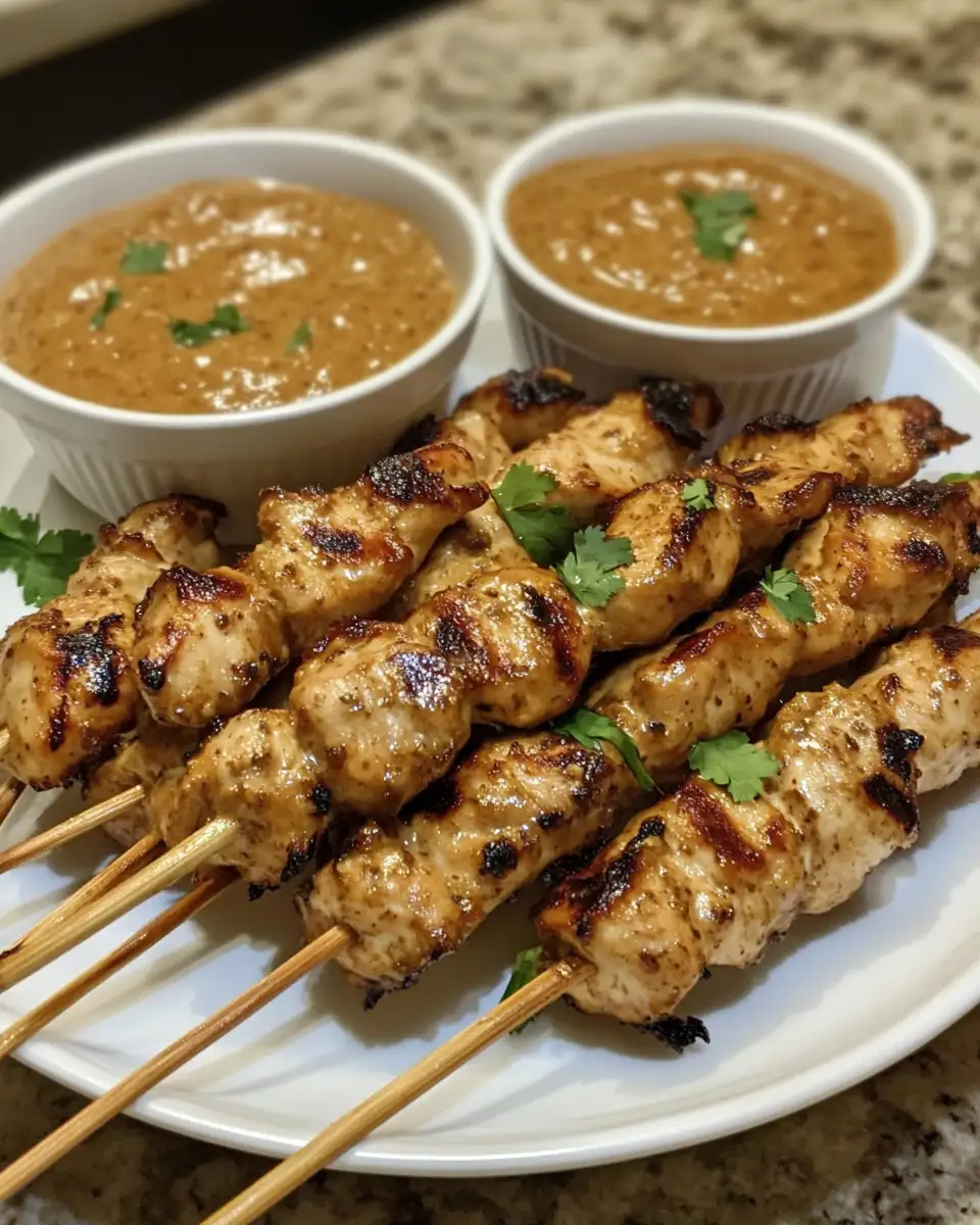 Final dish - Savor the Flavor: Chicken Satay with Irresistible Thai Peanut Sauce