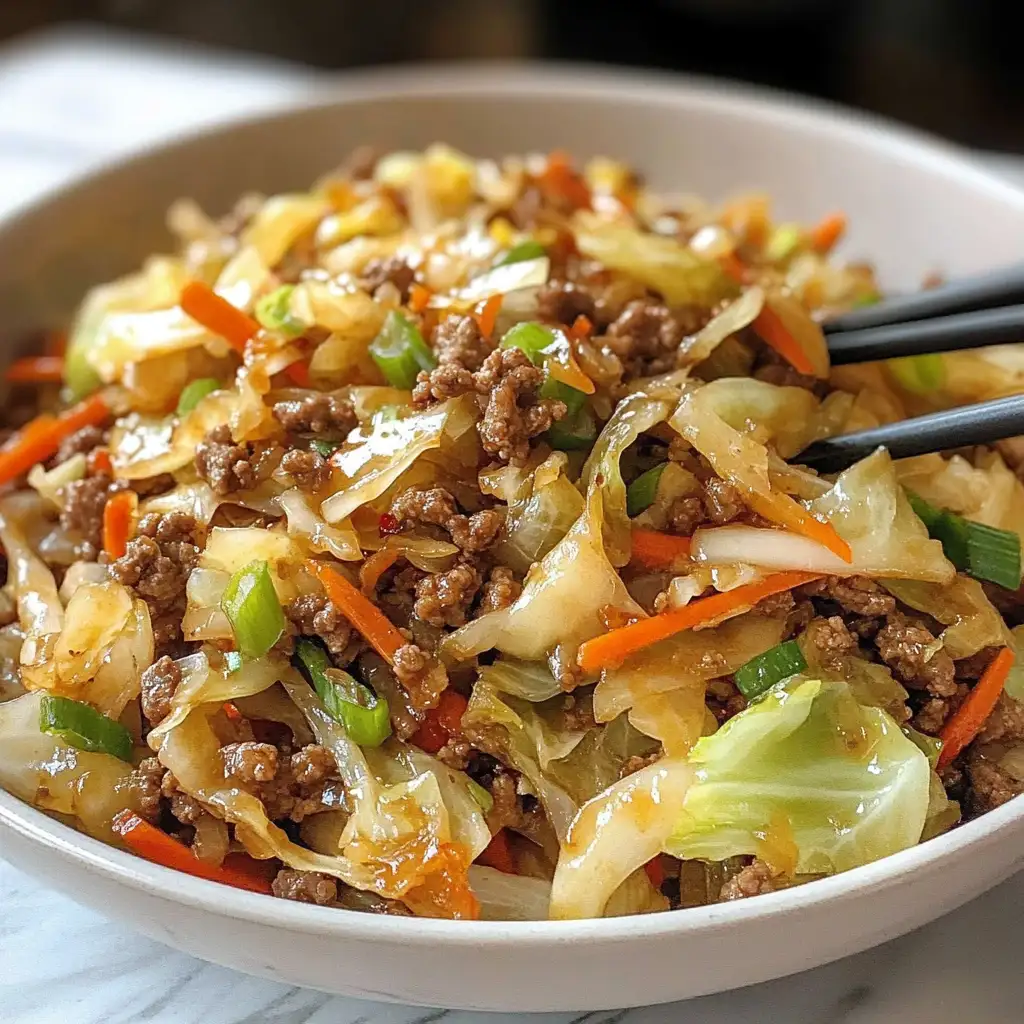 Savory Simplicity: Chinese Ground Beef and Cabbage Stir-Fry Delight - Featured Image