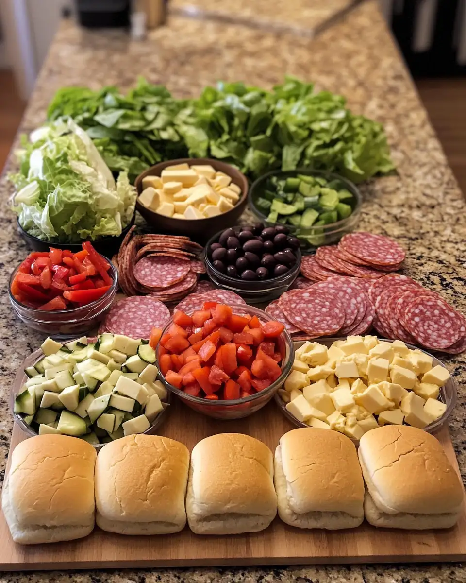 Ingredients for Mouthwatering Chopped Italian Sliders: A Bite-Sized Taste of Italy