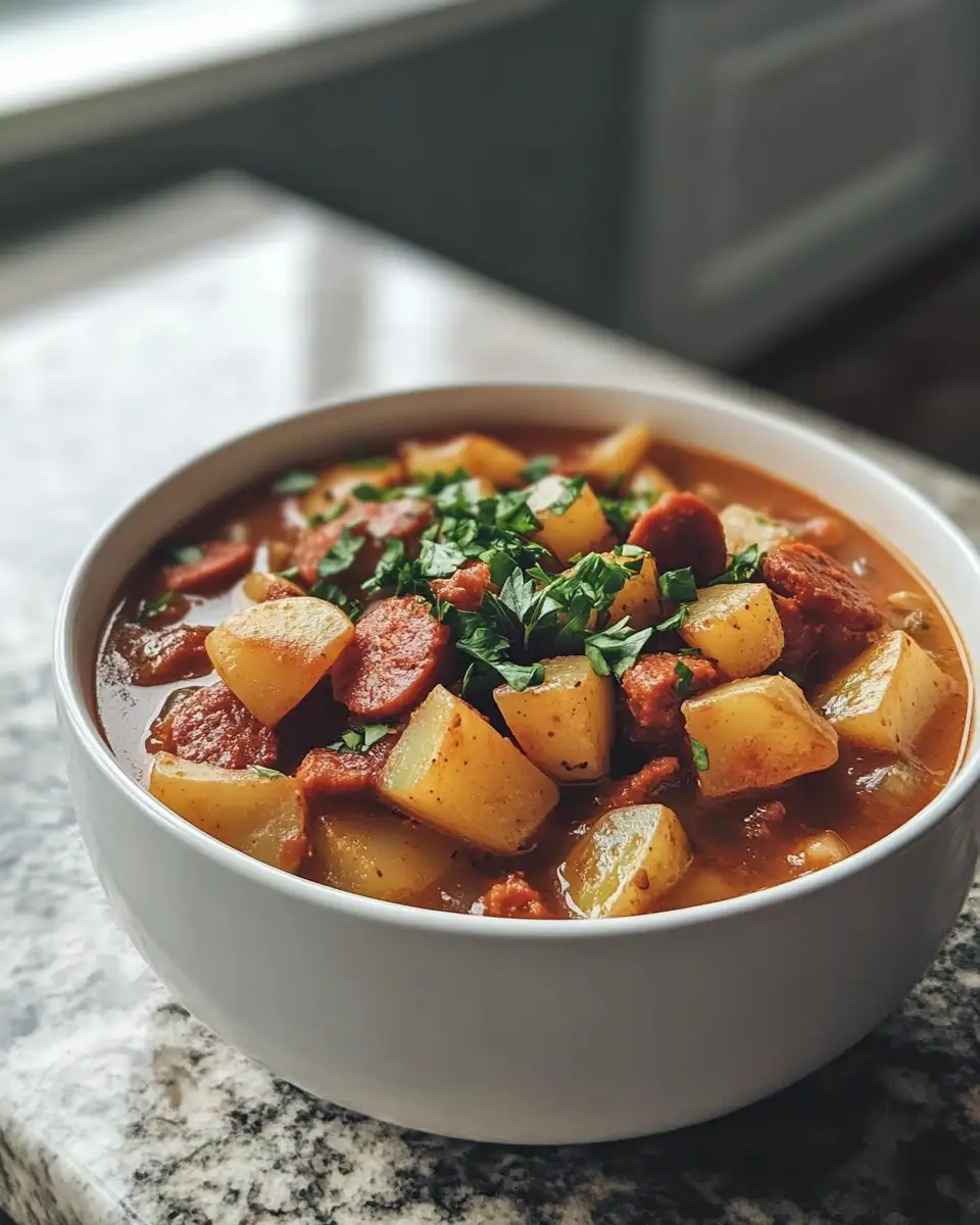 Final dish - Cozy Up with a Bowl of Hearty Chorizo and Potato Soup