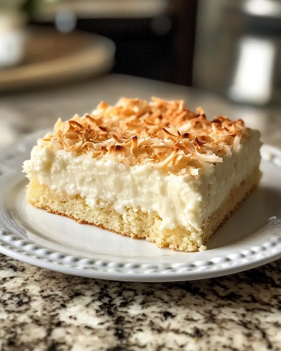 Final dish - Irresistibly Moist and Flavorful: Discover the Magic of Coconut Texas Sheet Cake