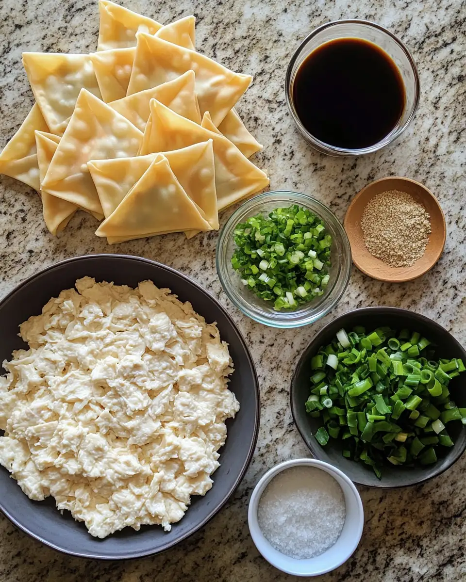 Irresistible Crab Rangoon: The Perfect Fusion of Flavor and Crunch 4 Ingredients for Irresistible Crab Rangoon: The Perfect Fusion of Flavor and Crunch