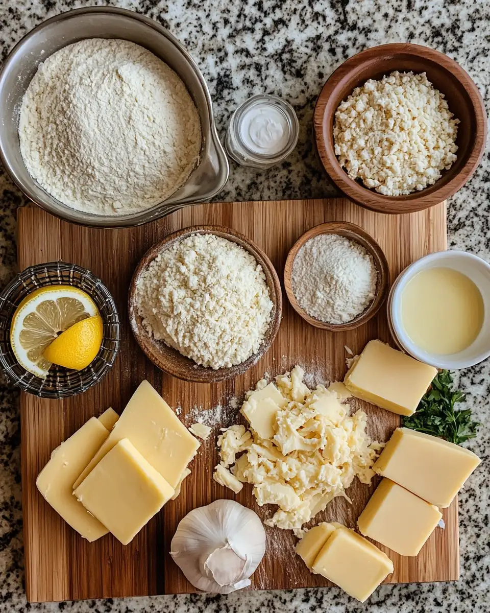 Ingredients for Elevate Your Comfort Food with Crab Stuffed Cheddar Bay Biscuits and Lemon Butter