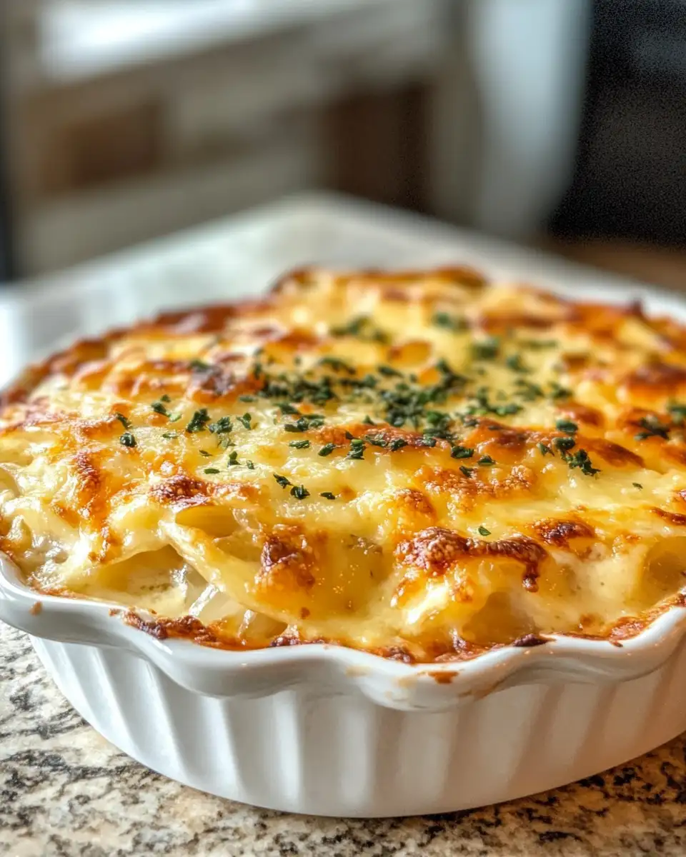 Final dish - Savor the Comfort: Creamy Baked Onions with Asiago Cheese Magic