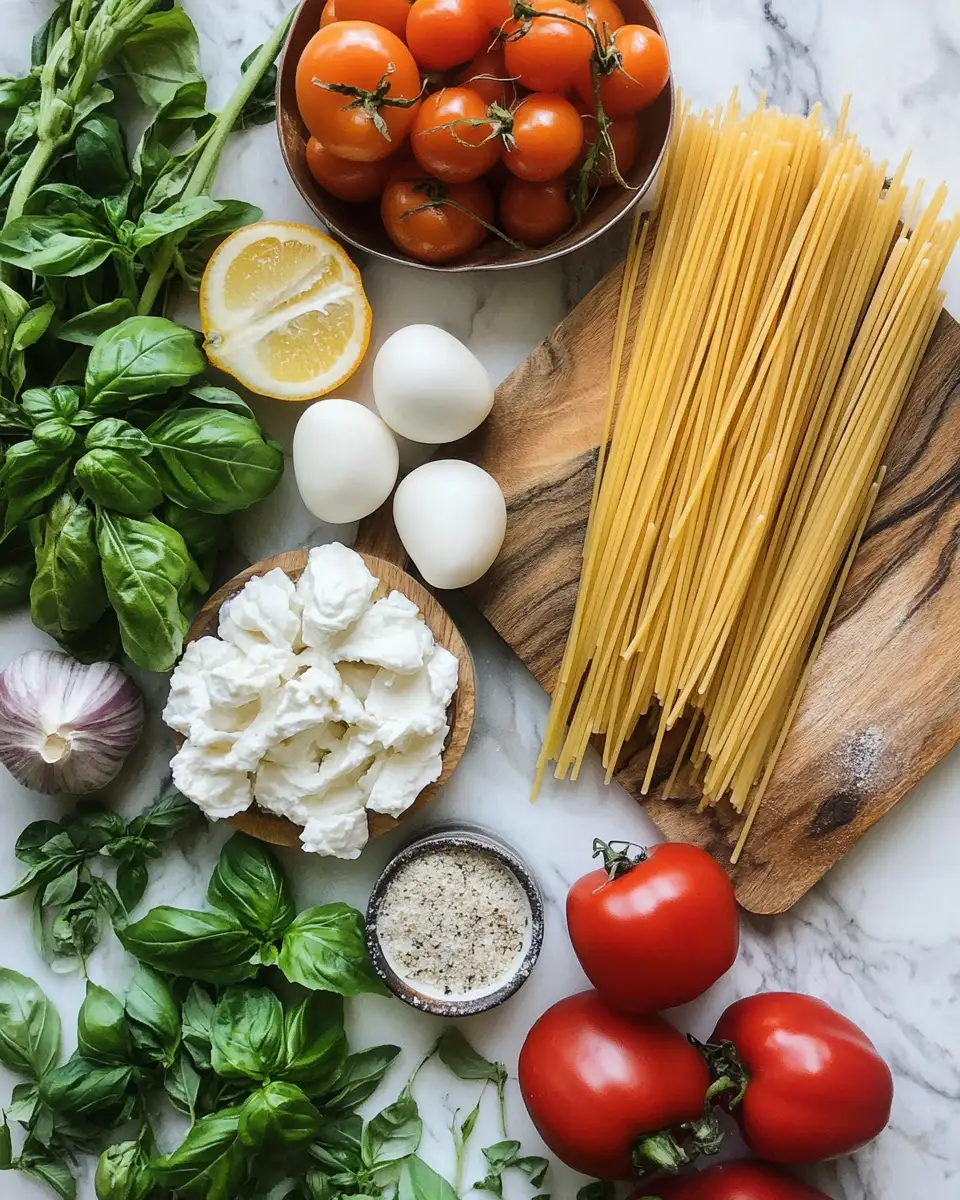 Indulge in Creamy Red Pepper Pasta with Burrata & Fresh Herbs 4 Ingredients for Indulge in Creamy Red Pepper Pasta with Burrata & Fresh Herbs