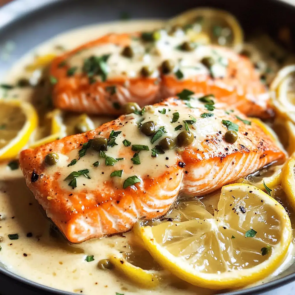 Indulge in the Irresistible Delight of Creamy Salmon Piccata - Featured Image