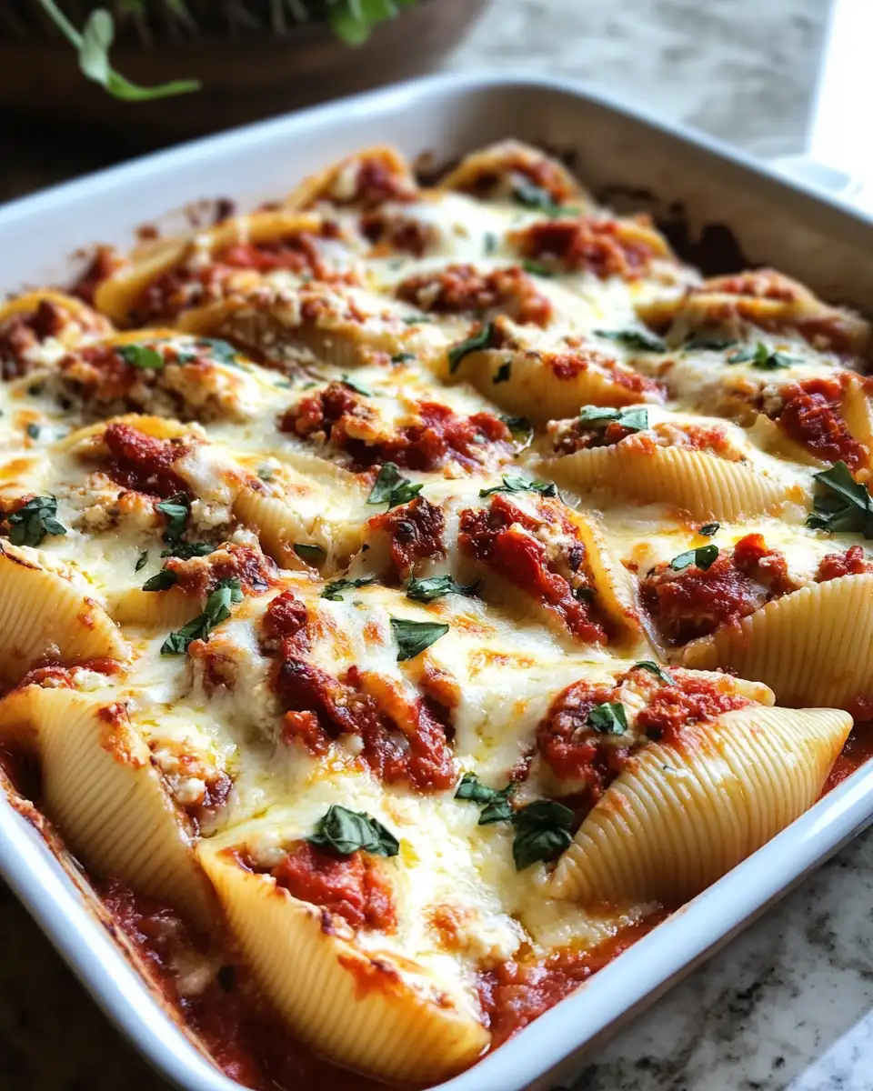 Indulge in Irresistible Creamy Sun-Dried Tomato and Ricotta Stuffed Shells 6 Final dish - Indulge in Irresistible Creamy Sun-Dried Tomato and Ricotta Stuffed Shells