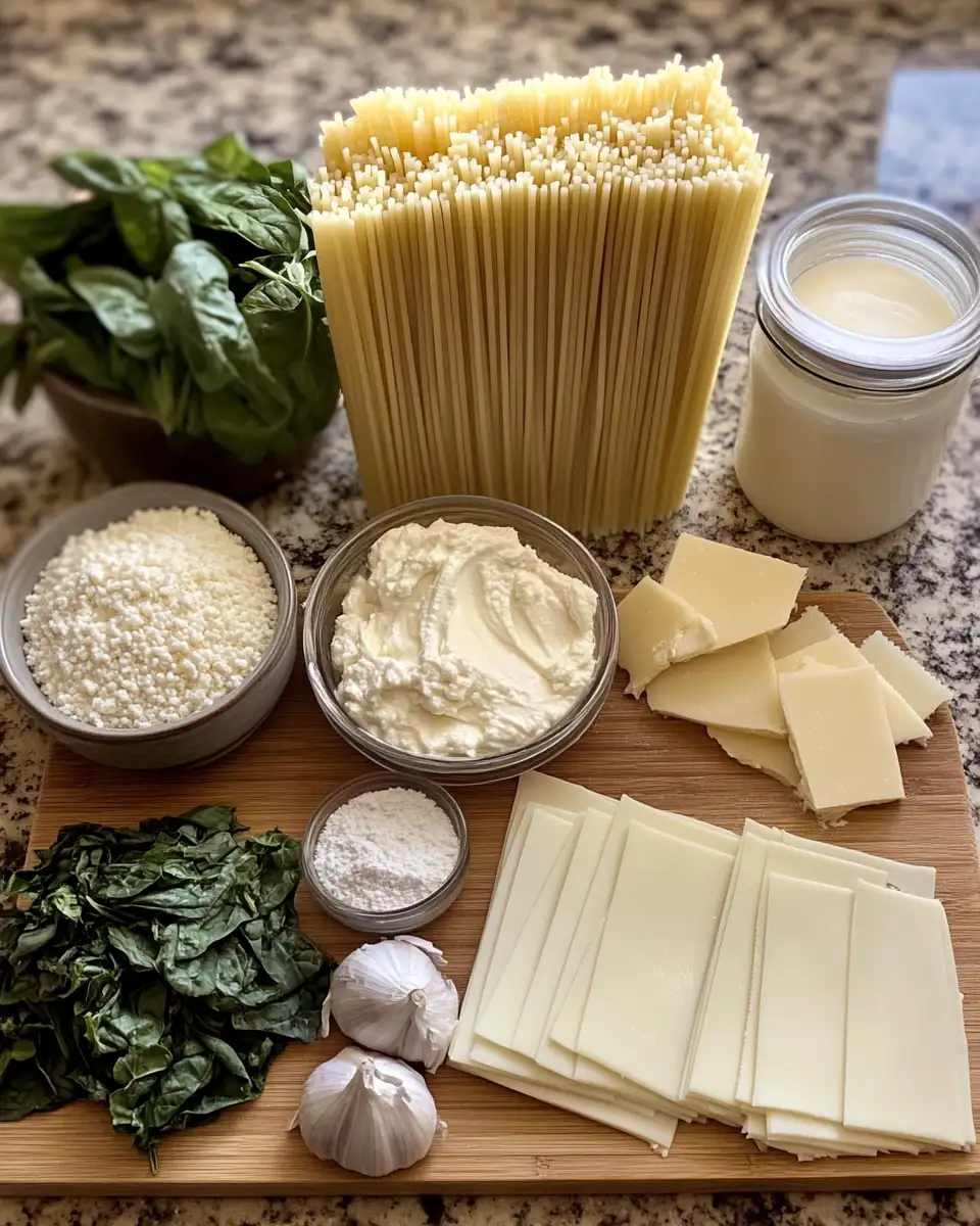 Indulge in the Ultimate Creamy White Lasagna Delight 4 Ingredients for Indulge in the Ultimate Creamy White Lasagna Delight