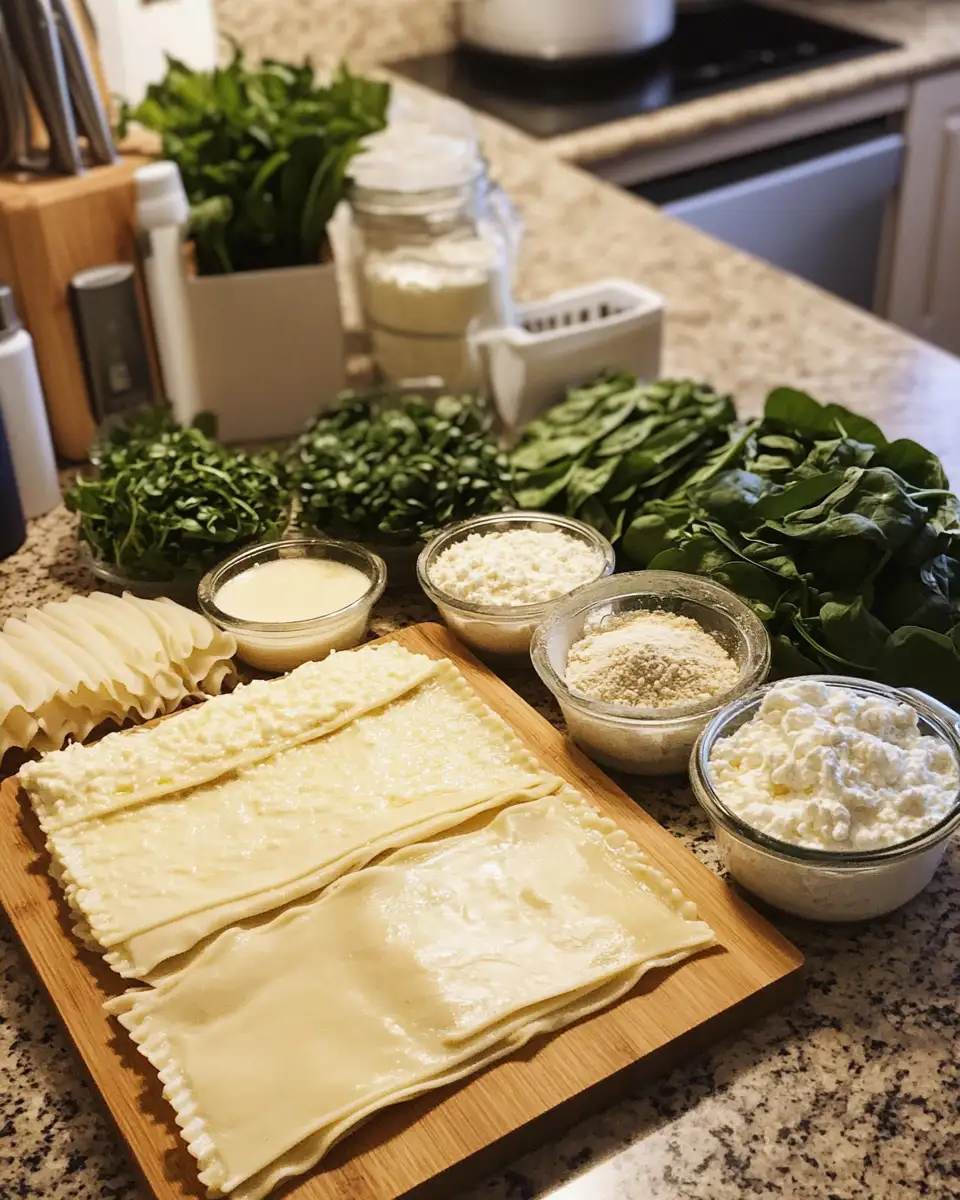 Ingredients for Indulge in a Creamy White Lasagna Delight That Will Melt Your Heart