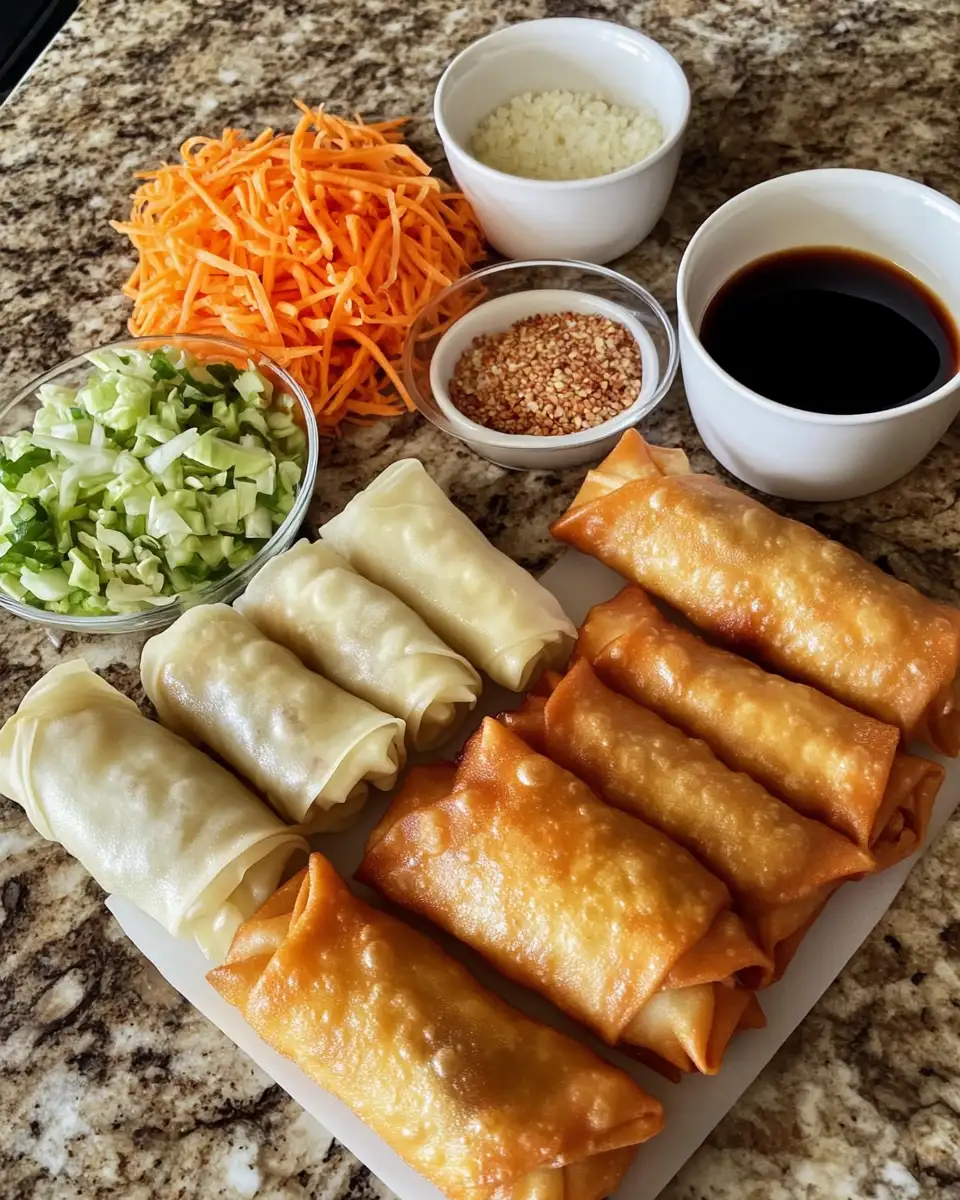 Crunchy Delight: Crispy Shrimp and Cabbage Egg Rolls Unveiled 4 Ingredients for Crunchy Delight: Crispy Shrimp and Cabbage Egg Rolls Unveiled