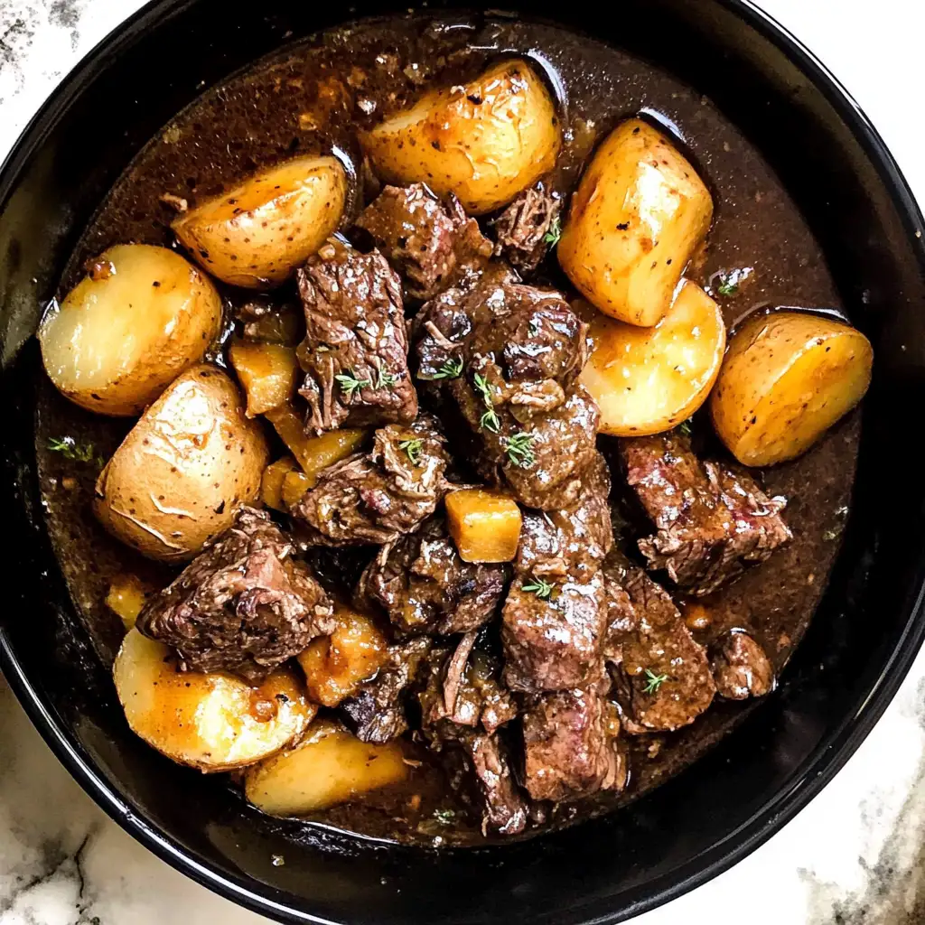 Melt-in-Your-Mouth Crock Pot Buttery Beef and Potatoes Delight - Featured Image