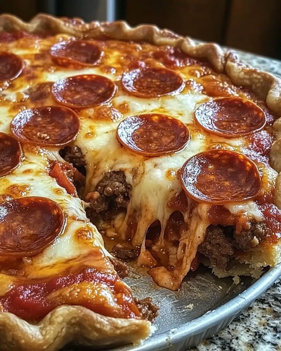 Sizzling Sensation: Dive into a Deep Hamburger Sausage & Pepperoni Pie Adventure - Featured Image