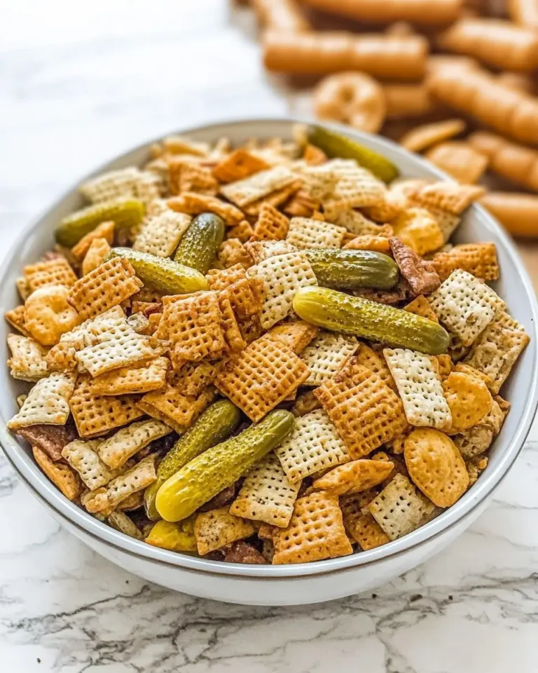 Crunchy Munchies: Discover the Zesty Delight of Dill Pickle Chex Mix - Featured Image