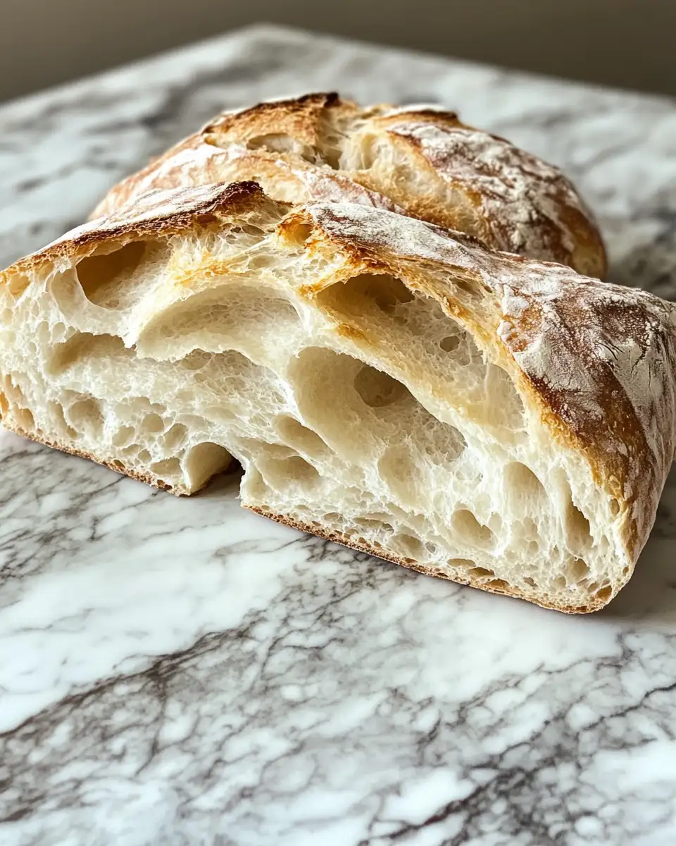 Final dish - Effortless Artisan: Mastering Easy No Knead Ciabatta at Home