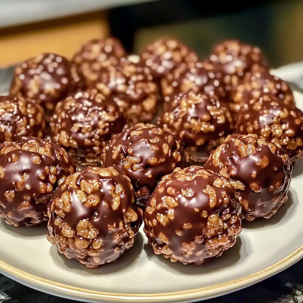 Festive Christmas Chocolate Rice Krispie Balls You'll Love - Featured Image