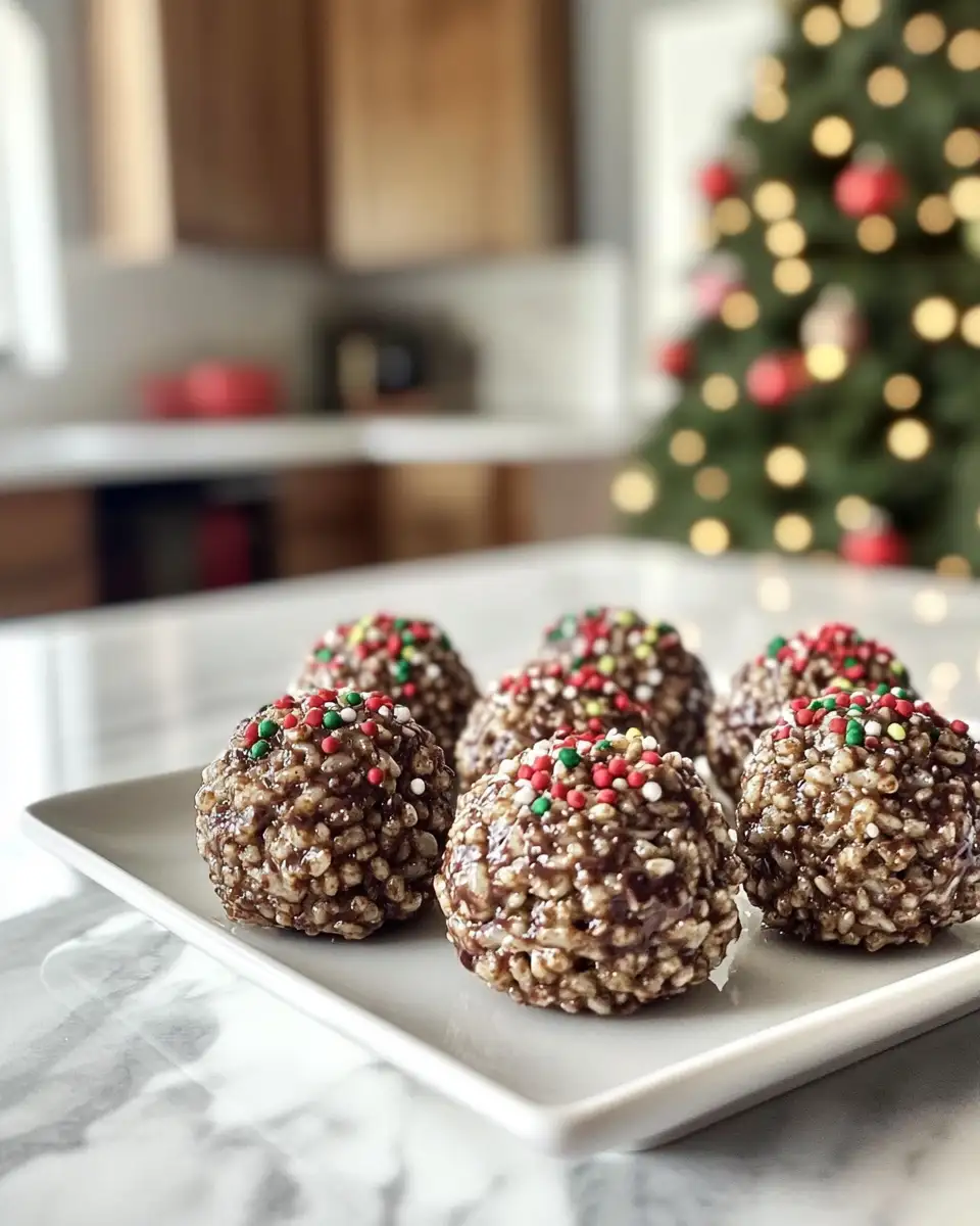 Final dish - Festive Christmas Chocolate Rice Krispie Balls You'll Love