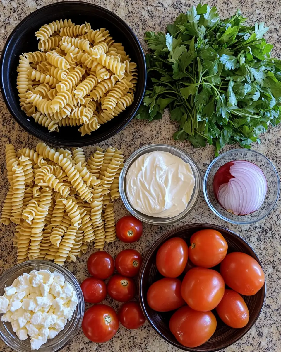 Ingredients for Savor the Fusion: French Onion Pasta Salad Sensation