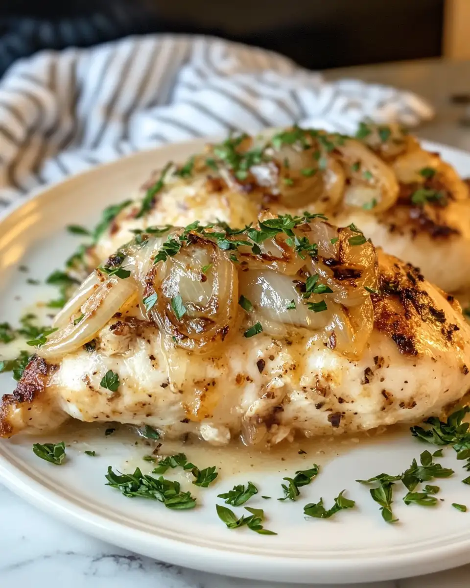 Final dish - Irresistibly Savory: French Onion Stuffed Chicken Delight