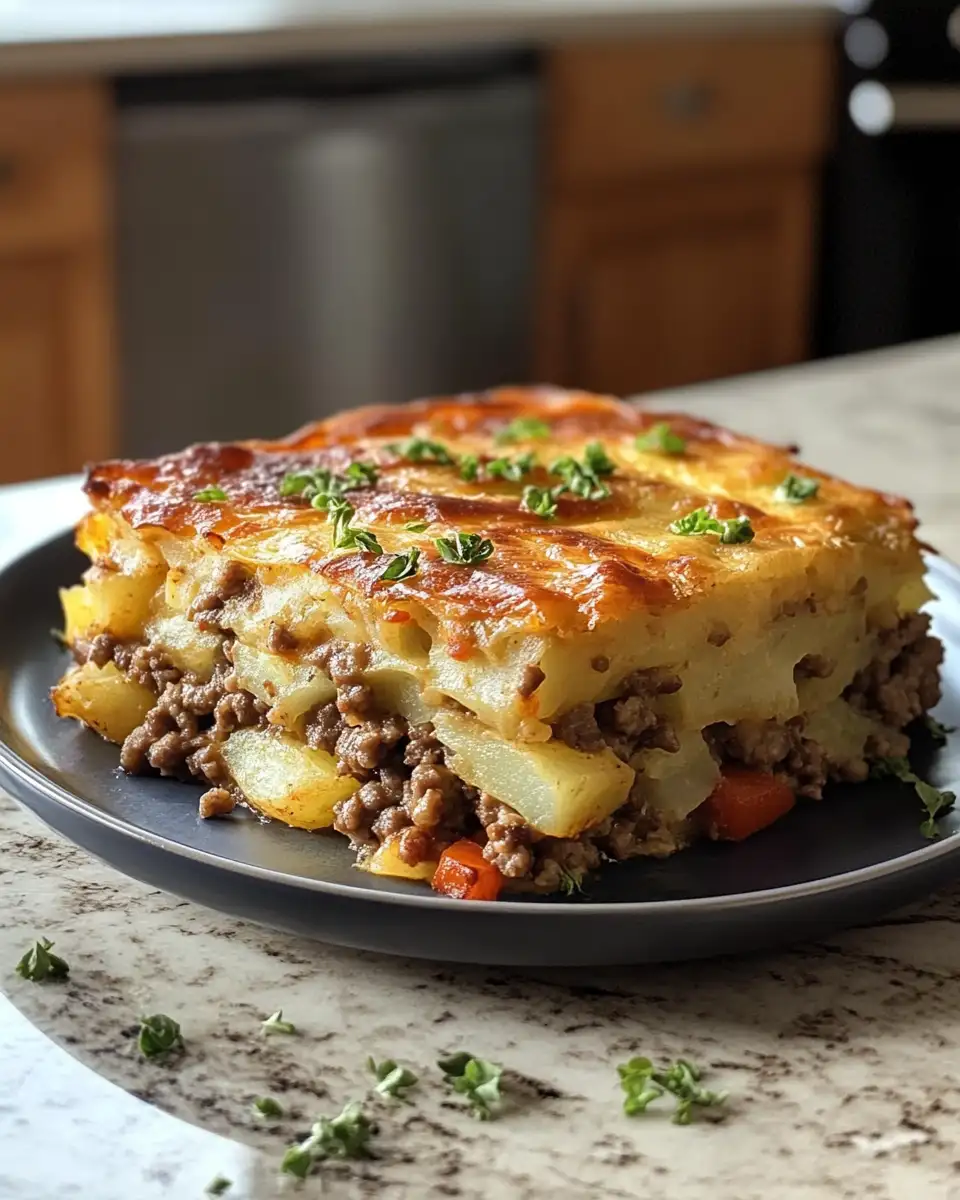 Sizzling Layers of Comfort: The Ultimate Hamburger Potato Casserole 6 Final dish - Sizzling Layers of Comfort: The Ultimate Hamburger Potato Casserole