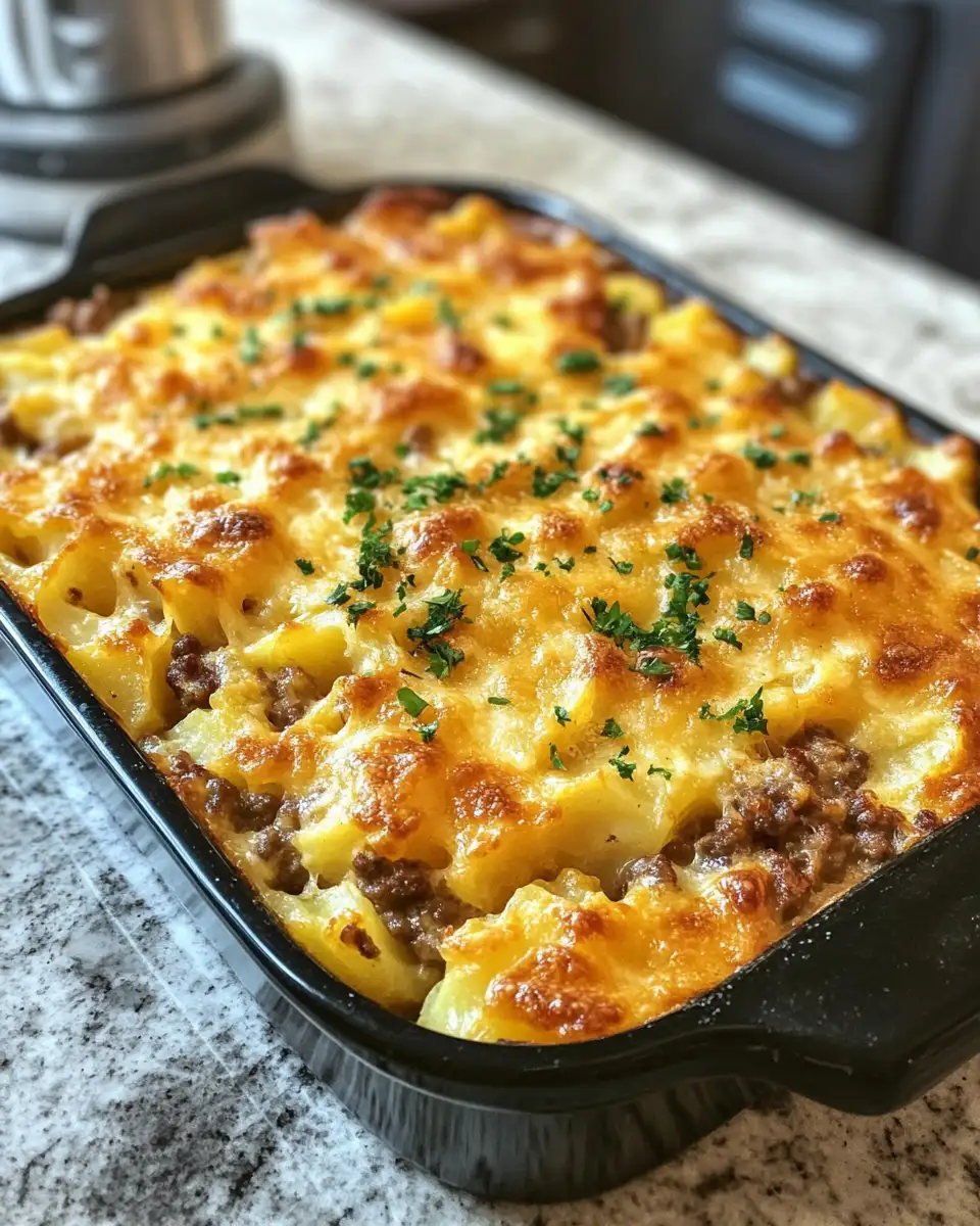 Sizzling Comfort: Discover the Ultimate Hamburger Potato Casserole 6 Final dish - Sizzling Comfort: Discover the Ultimate Hamburger Potato Casserole