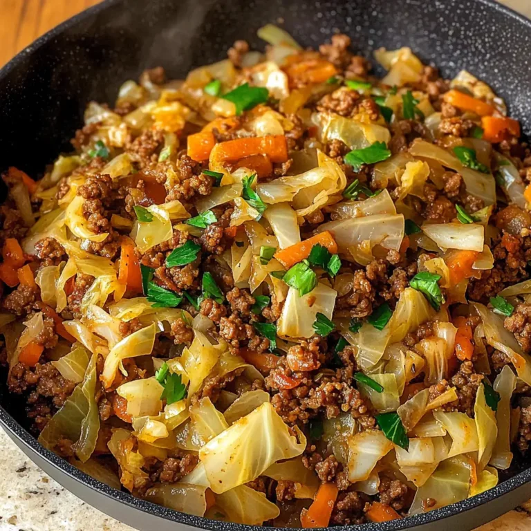 Sizzling Flavor: Hearty Ground Beef and Cabbage Stir-Fry Delight - Featured Image