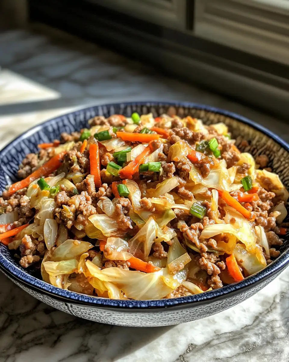 Sizzling Flavor: Hearty Ground Beef and Cabbage Stir-Fry Delight 6 Final dish - Sizzling Flavor: Hearty Ground Beef and Cabbage Stir-Fry Delight