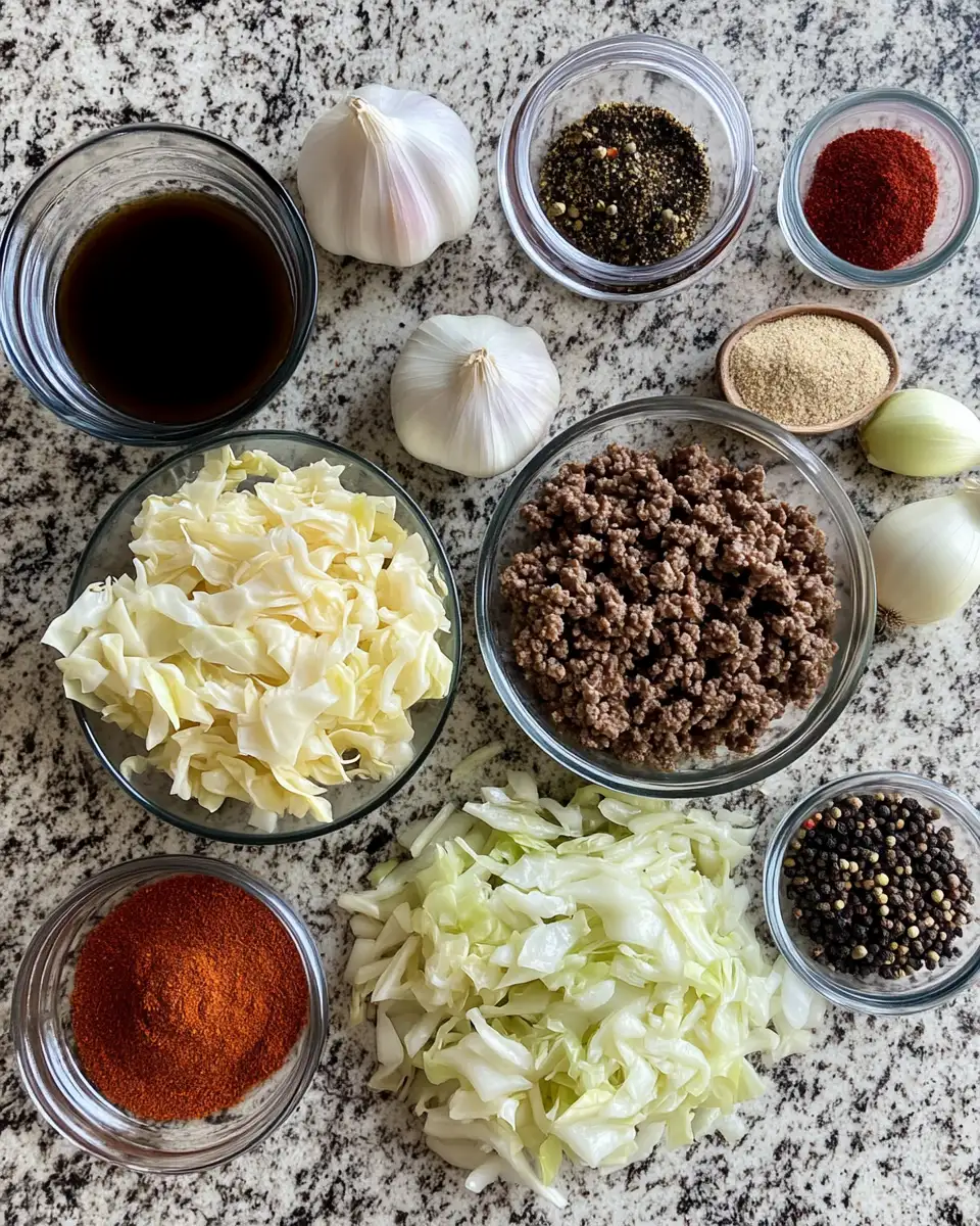 Sizzling Flavor: Hearty Ground Beef and Cabbage Stir-Fry Delight 4 Ingredients for Sizzling Flavor: Hearty Ground Beef and Cabbage Stir-Fry Delight