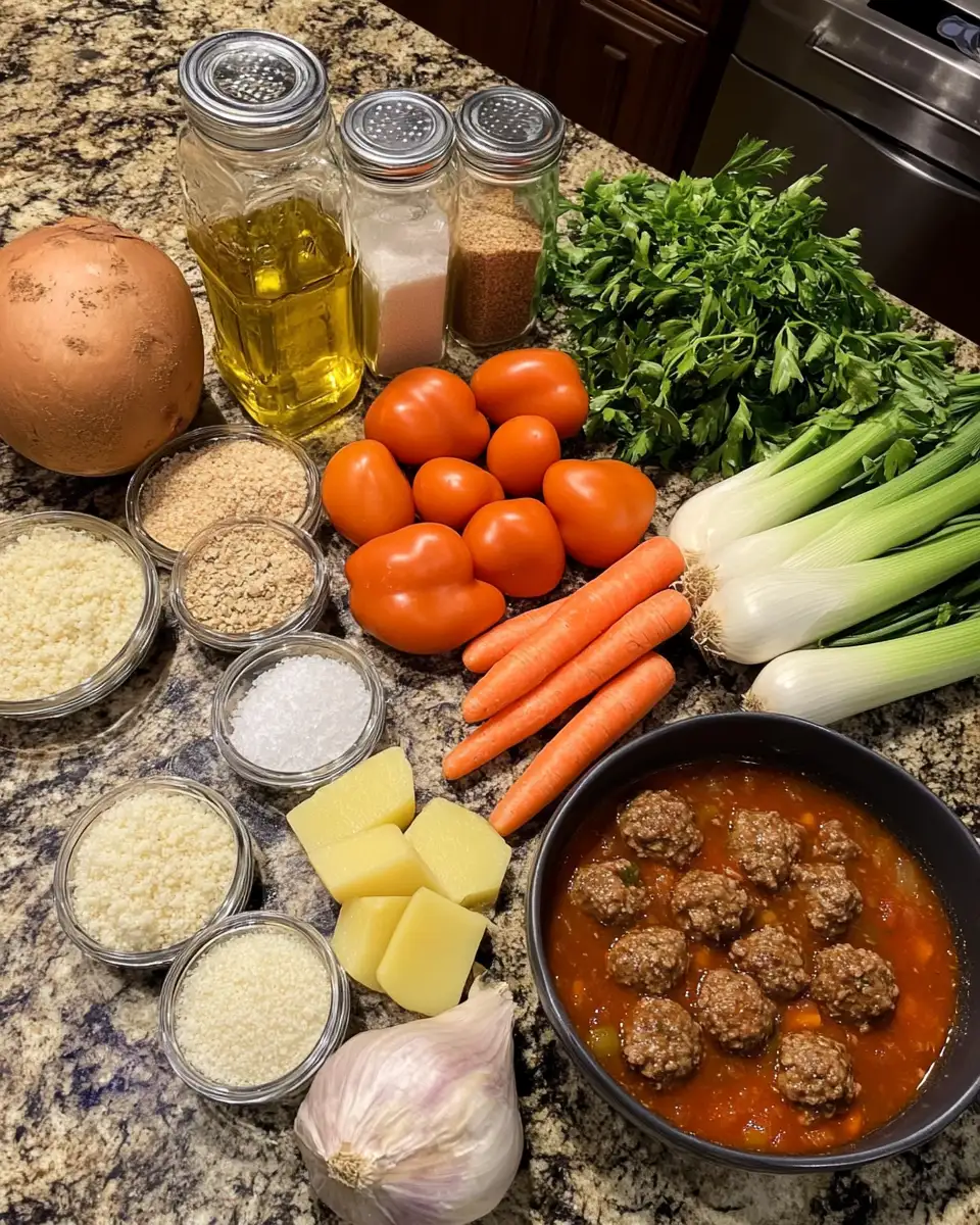 Cozy Up with a Bowl of Hearty Meatball Stew 4 Ingredients for Cozy Up with a Bowl of Hearty Meatball Stew
