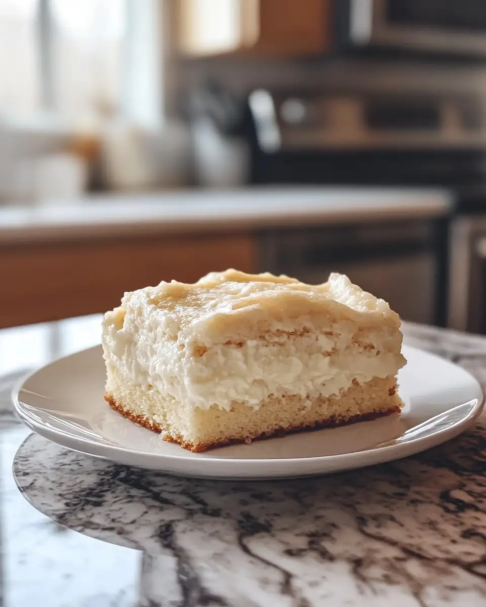 Final dish - Indulge in Sweet Bliss with Our Heavenly White Snack Cake