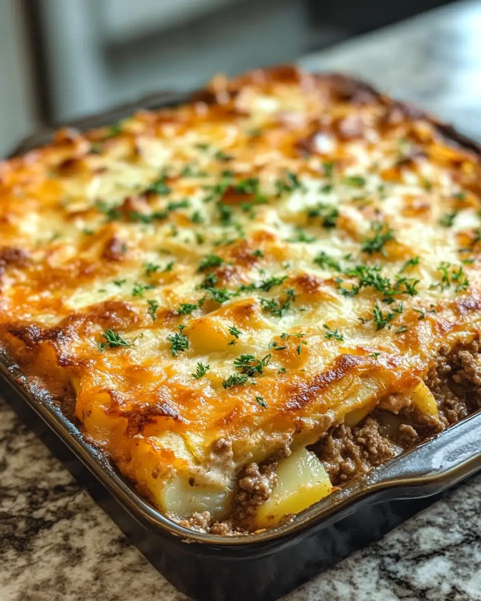 Rustic Comfort: Hobo Casserole Ground Beef and Potato Bake 6 Final dish - Rustic Comfort: Hobo Casserole Ground Beef and Potato Bake