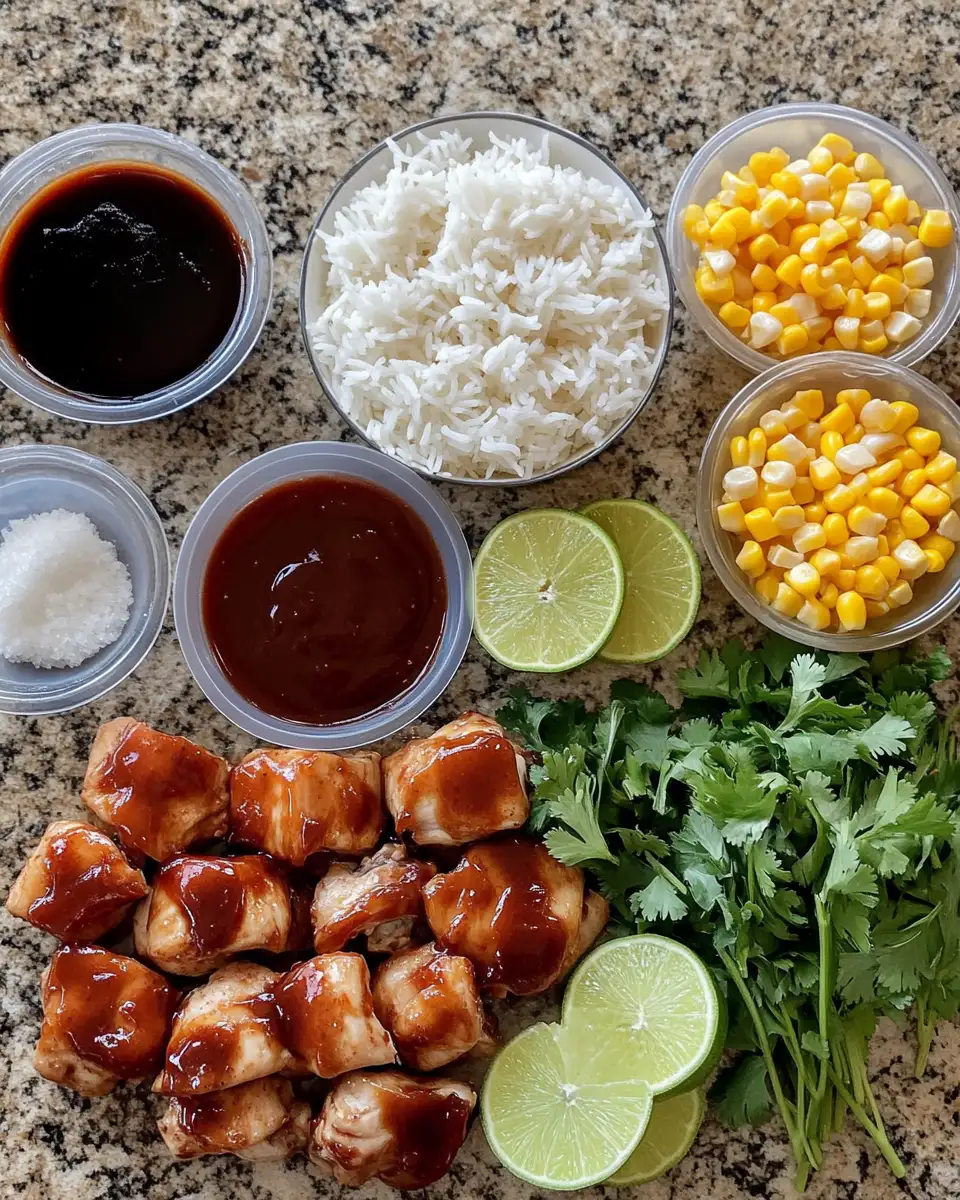 Sweet Harmony in a Dish: Honey BBQ Chicken Rice with CookTune 4 Ingredients for Sweet Harmony in a Dish: Honey BBQ Chicken Rice with CookTune
