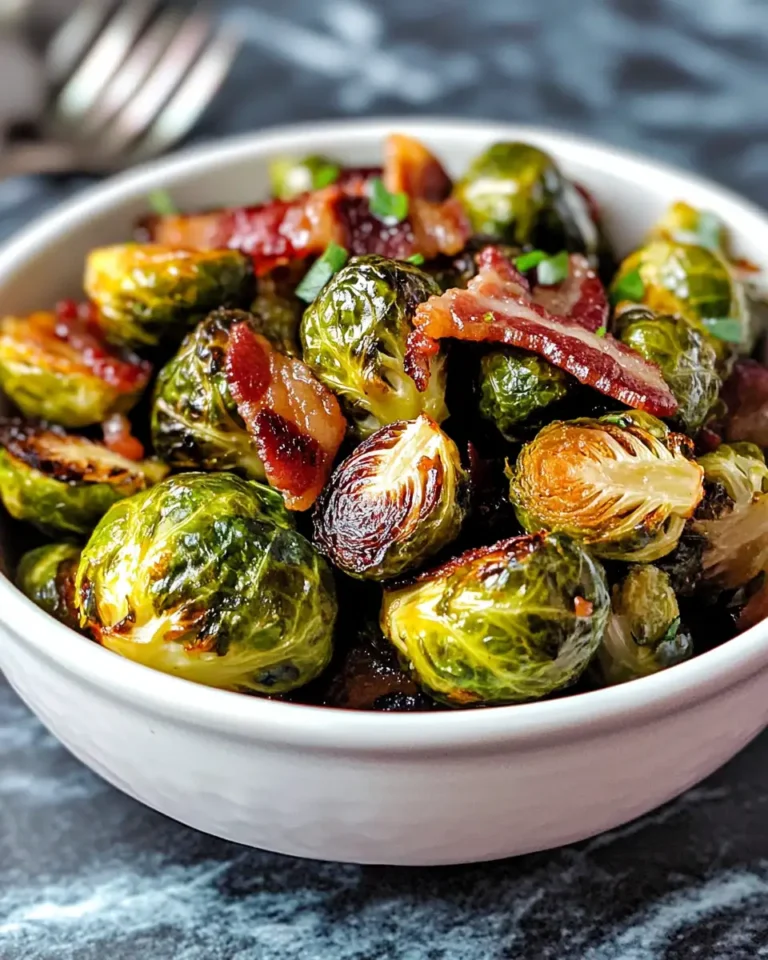 Sweet & Savory Delight: Honey-Glazed Roasted Brussels Sprouts with Bacon - Featured Image