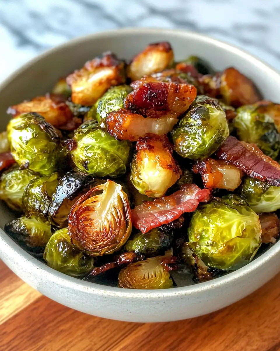 Final dish - Sweet & Savory Delight: Honey-Glazed Roasted Brussels Sprouts with Bacon