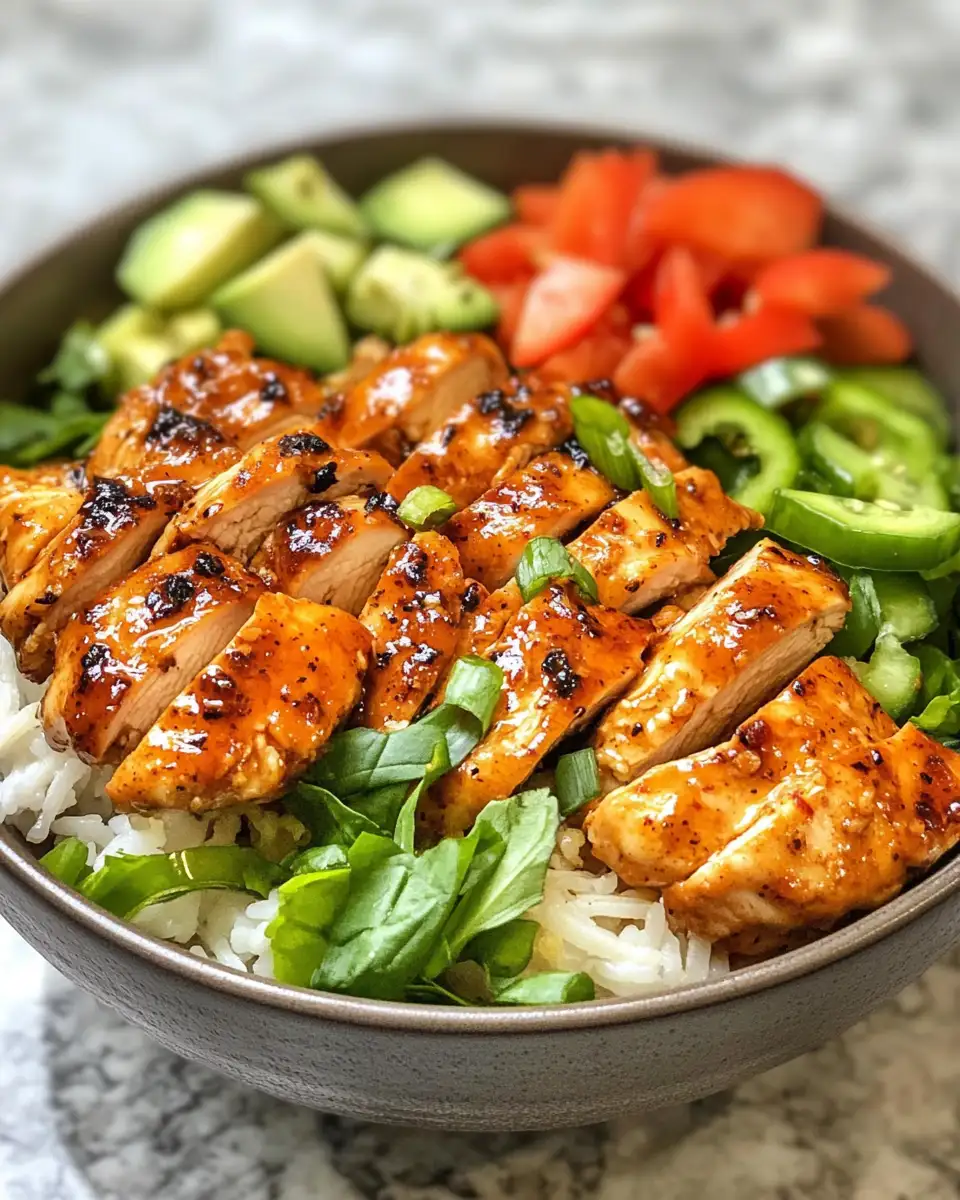Final dish - Irresistible Spicy Honey-Ginger Chicken Bowls Meet Creamy Yum Yum Sauce Delight